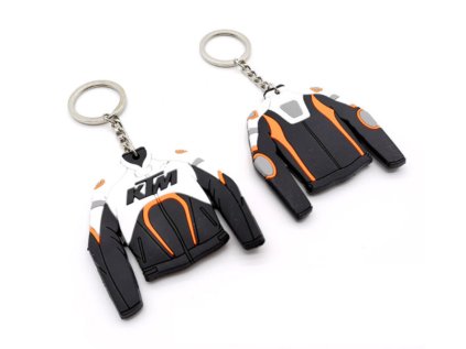 Přívěsek na klíče bunda KTM bílá