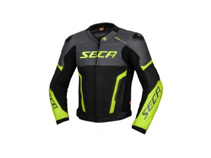 144314 seca hooligan titanova fluo zluta kozena bunda 56