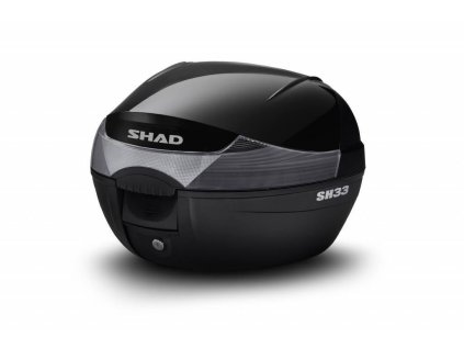 Shad Vrchní kufr na motorku s barevným krytem SH33 Lesklá černá