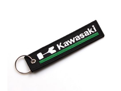 Textilní klíčenka Kawasaki