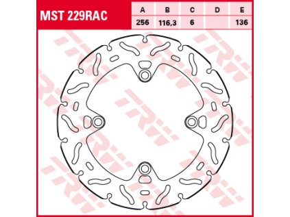 104828 trw mst229rac brzdovy kotouc