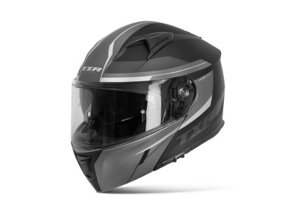 Výklopná přilba na motorku TXR Rival černo-šedo-bílá