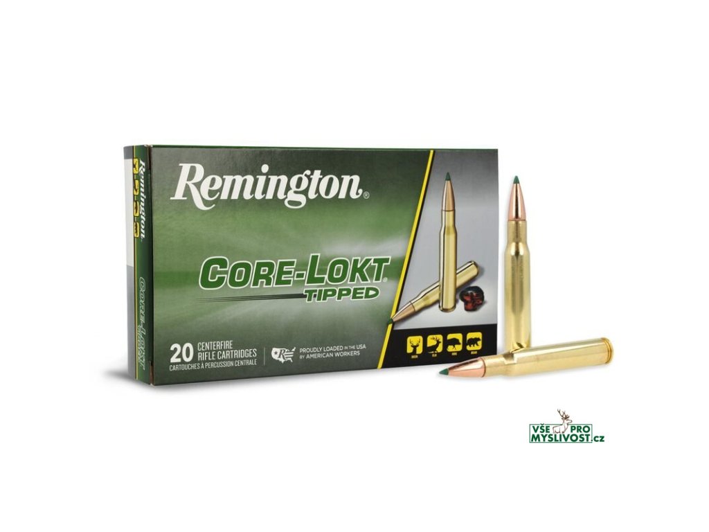 631865 naboj kulovy remnigton core lokt tipped 30 06 sprg 165gr 10 7g core lokt tipped