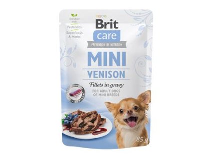 207724 1 brit care dog mini venison fillets in gravy 85g