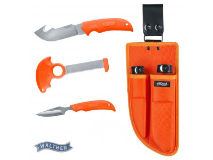 walther hunting knife set orange 5.0735 01
