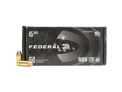 226711 naboj kulovy federal pistol ammo 45 acp 230gr 14 9g fmj black week 150ks v baleni