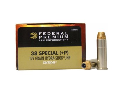 226609 1 naboj kulovy federal premium tactical 38 spec p 129gr 8 3g hydra shok hv