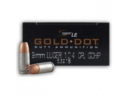 226144 1 naboj kulovy speer lawman 9mm luger 124gr 8 0g gold dot hp