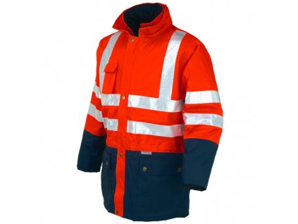Prodyšná, voděodolná a reflexní bunda 3v1, oranžová XL (Velikost L)