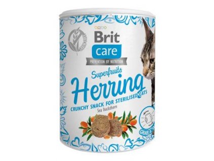 289068 brit care cat snack superfruits herring 100g