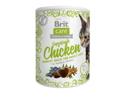 298974 brit care cat snack superfruits chicken 100g