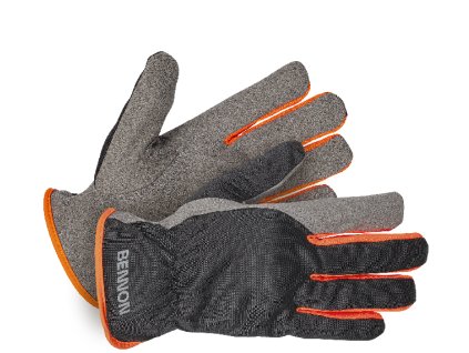 CARPOS Gloves grey/orange (12 pcs) (Velikost S 7)