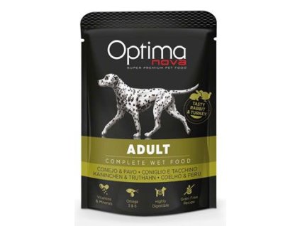 375012 optima nova dog adult rabit turkey kapsa 300g