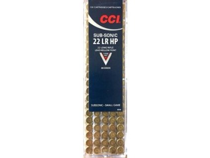 580521 naboj kulovy cci small game subsonic hp 22 lr 40gr 2 6g lhp