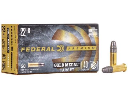 580623 1 naboj kulovy federal premium gold medal target 22 lr 40gr 2 6g solid
