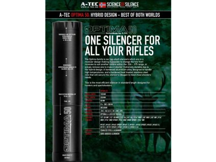 580281 tlumic a tec model optima 50 modulovy pro raze do 6 5mm na zavit m14x1mm