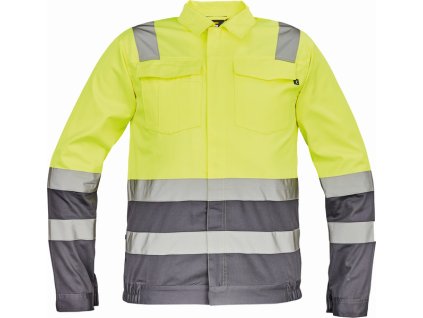 Pánská Hi-Vis bunda VALENCIA žlutá-šedá 64 (Velikost 46)