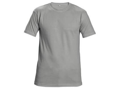 Pevné bavlněné šedé tričko GARAI, gramáž 190 g/m2 L (Velikost L)