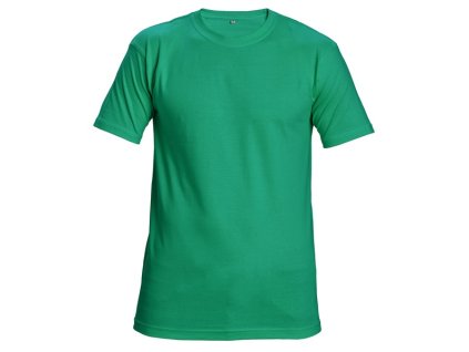 Pevné bavlněné zelené tričko vel. 3XL GARAI, gramáž 190 g/m2 L (Velikost L)