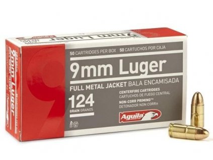 605625 1 naboj kulovy aguila handgun 9mm luger 124gr 8 0g fmj 1e092110