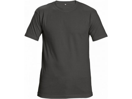 Bavlněné antracitové tričko TEESTA s krátkým rukávem XL (Velikost 3XL)