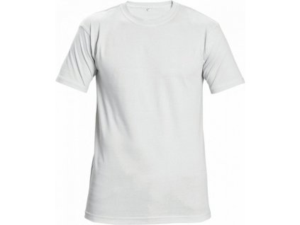 Bavlněné bílé tričko TEESTA s krátkým rukávem 4XL (Velikost 3XL)