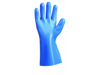 610299 rukavice universal hladke macene v pvc s nitrilem vel 9 v delce 30 cm modre