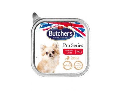 622628 butcher s dog pro series s hovezim sensitive pate 100g