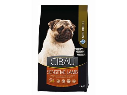 621194 cibau adult sensitive lamb rice mini 2 5kg