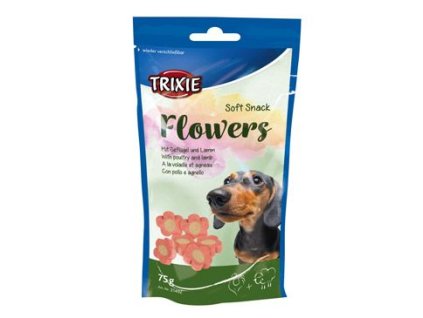 621212 trixie flowers jehnec kureci kyticky pro psy 75g tr