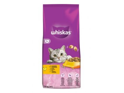 626069 whiskas dry s kurecim masem a jatry 14kg