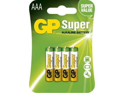 631256 alkalicka baterie gp super lr03 aaa blistr