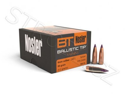 546723 strely nosler ballistic tip varmint 6mm dia 243 80grs