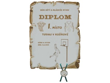 657995 diplom v basketbalu c 771 pergamen z preklizky