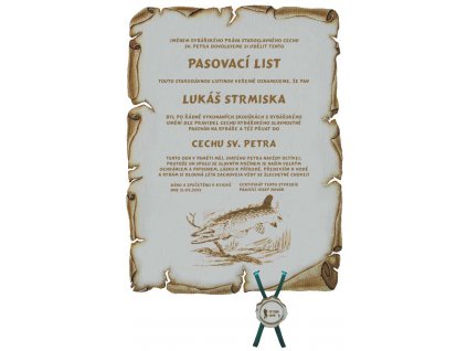 658505 pasovaci list rybar c 753 pergamen z preklizky