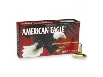 56952 naboj kulovy federal american eagle 9mm luger 115gr 7 5g fmj