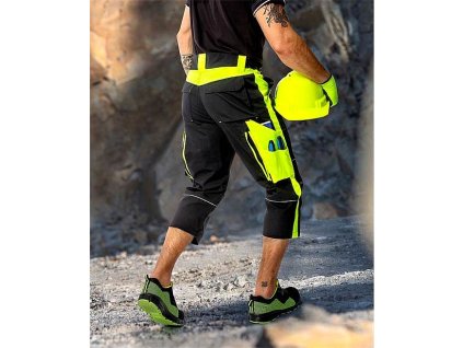 NEON 3/4 kalhoty černo-žluté 66 (Varianta NEON 3/4 kalhoty černo-žluté 66)