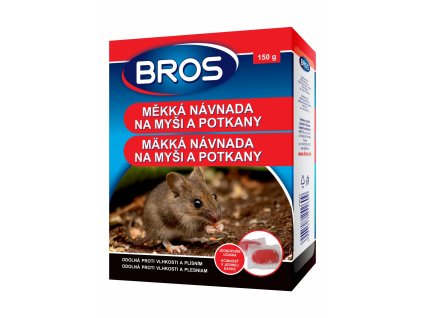 Bros měkká nástraha na myši a potkany 150 g rodenticid