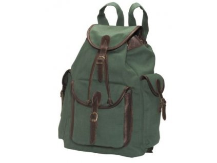 5B/3 Sportovní ruksak - lovecké plátno (Varianta kožená přezka a dřevěný kolík)