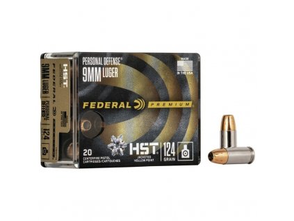 95129 naboj kulovy federal premium personal defense 9mm luger 124gr 8 0g hst jhp