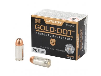 95651 naboj kulovy speer personal protection 45 acp 185gr gold dot