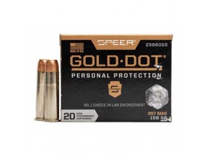 96008 naboj kulovy speer personal protection 357 mag 158gr 10 2g gold dot hp