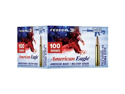 98939 1 naboj kulovy federal american eagle 233 rem 55gr 3 5g fmj bt baleno po 100ks