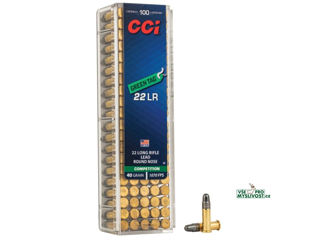 580554 1 naboj kulovy cci competition green tag 22 lr 40gr 2 6g lrn