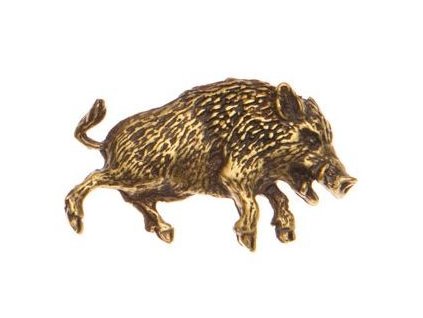 511 divocak s otevrenym ryjem odznak na klobouk