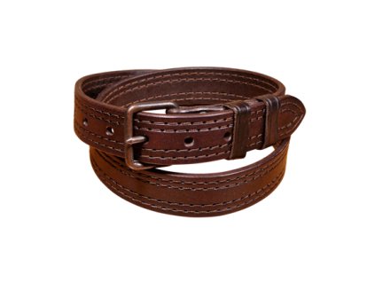 Velmi silný kožený opasek - šíře 3 cm (Délka 90 cm, Varianta hladký)