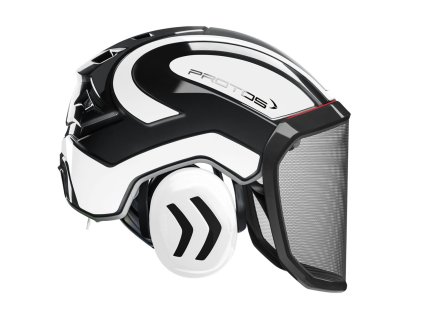 lesnicka prilba protos integral forest cerno bila reflexni stit f39 30260