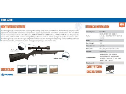703513 puska jednoranna rossi mod montenegro centerfire raze 300 aac blk hl 16 5 419mm