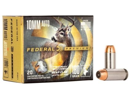 704257 naboj kulovy federal trophy bonded bear claw 10mm auto 180gr bonded sp