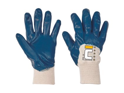 CERVA Rukavice ATER 3/4 máčené v silnější vrstvě nitrilu a elastickou manžetou (Velikost 08)